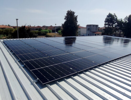 Impianto su tetto a falda con lamiera grecata